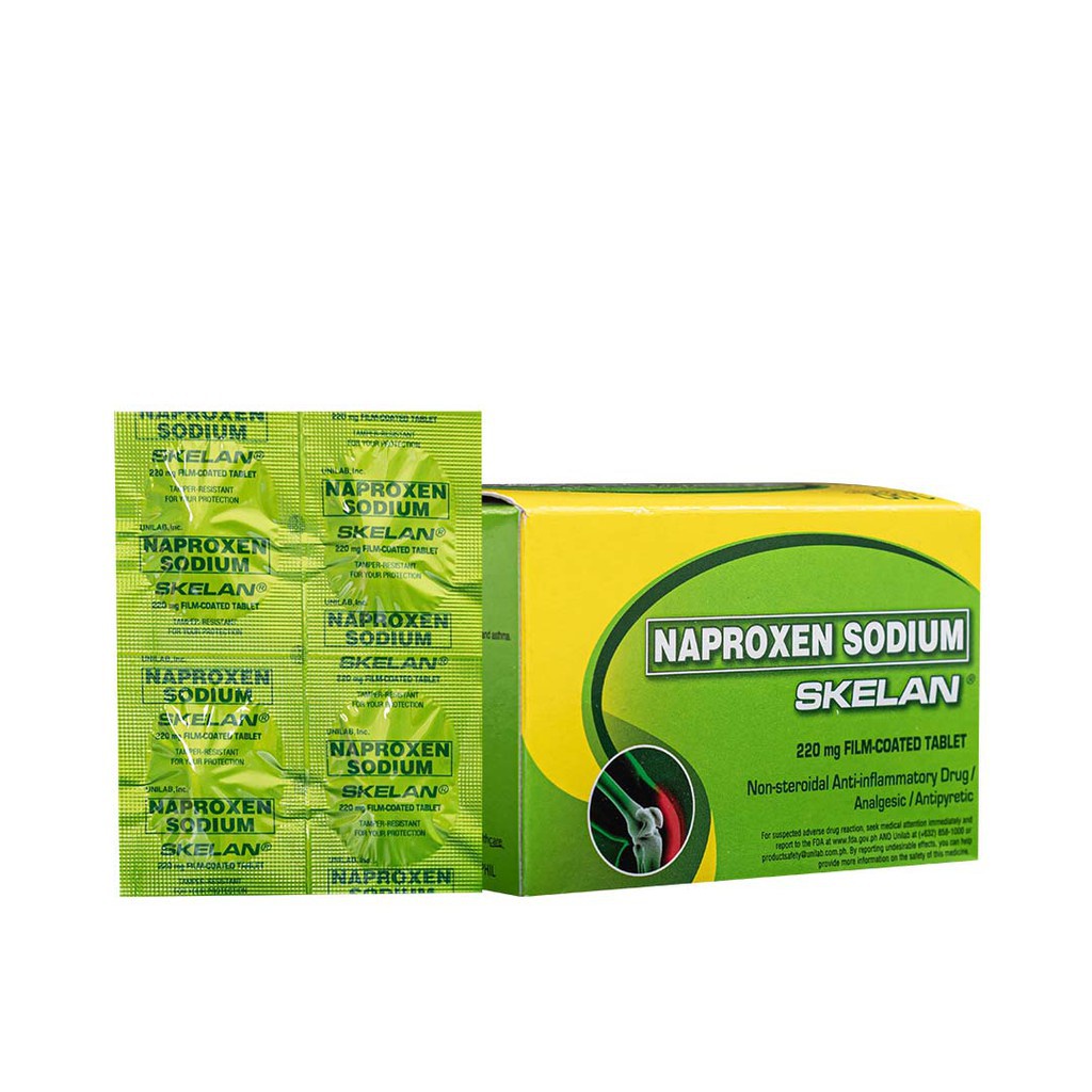 SKELAN Naproxen Sodium 220mg Tablet 20's price in the Philippines